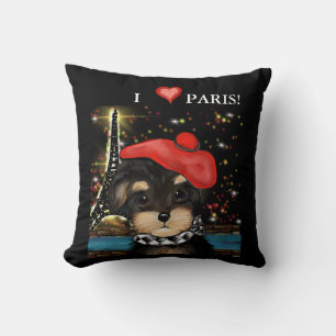 YORKIE POO IN PARIS KISSEN