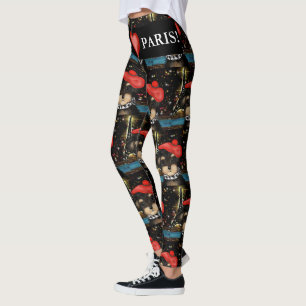 YORKIE POO IN PARIS LEGGINGS
