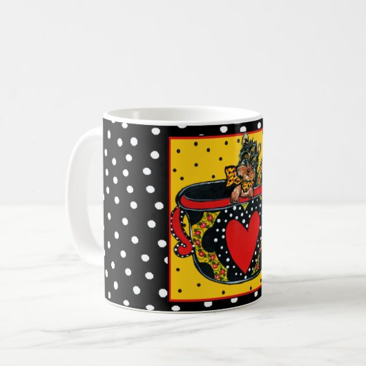Yorkie Poo Kaffeetasse (Vorderseite Links)