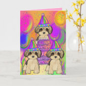 Yorkie Poo Karte (Gelbe Blume)