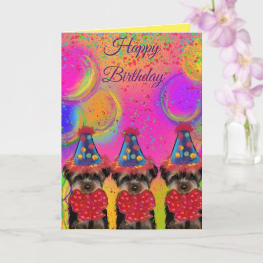 Yorkie Poo Karte (Orchidee)