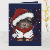 Yorkie Poo Karte (Gelbe Blume)