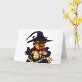 YORKIE POO KARTE (Gelbe Blume)