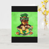 Yorkie Poo Karte (Gelbe Blume)