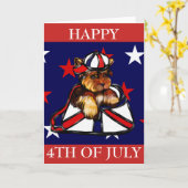 Yorkie Poo Karte (Gelbe Blume)