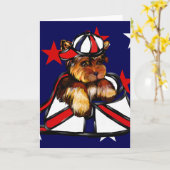 YORKIE POO KARTE (Gelbe Blume)