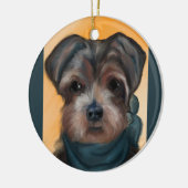 YORKIE POO KERAMIK ORNAMENT (Links)