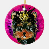 YORKIE POO KERAMIK ORNAMENT (Vorne)