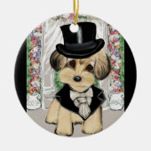 YORKIE POO KERAMIK ORNAMENT (Vorne)