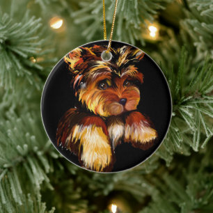 YORKIE POO KERAMIK ORNAMENT