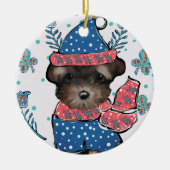 Yorkie Poo Keramik Ornament (Vorne)