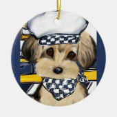 YORKIE POO KERAMIK ORNAMENT (Vorne)