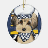 YORKIE POO KERAMIK ORNAMENT (Links)