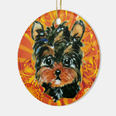 YORKIE POO KERAMIK ORNAMENT (Links)