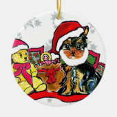 YORKIE POO KERAMIK ORNAMENT (Vorne)