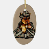YORKIE POO KERAMIK ORNAMENT (Rechts)