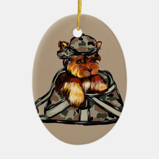YORKIE POO KERAMIK ORNAMENT (Vorne)