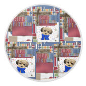 YORKIE POO KERAMIKKNAUF (Vorderseite)