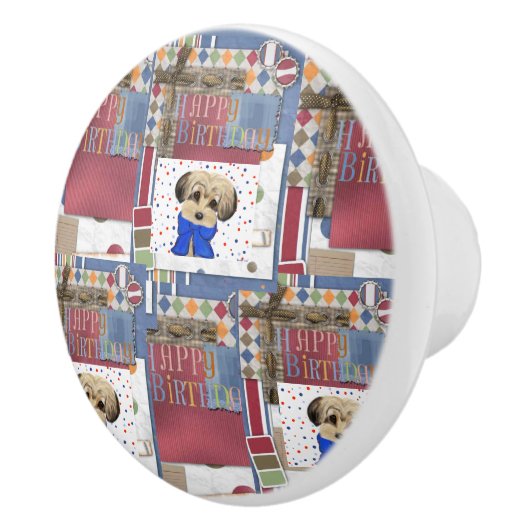 YORKIE POO KERAMIKKNAUF (Rechts)