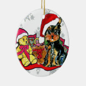 YORKIE POO KERAMIKORNAMENT (Rechts)