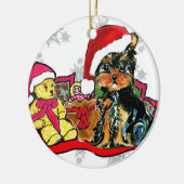 YORKIE POO KERAMIKORNAMENT (Links)