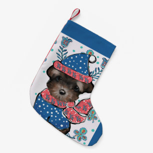 Yorkie Poo Kleiner Weihnachtsstrumpf
