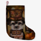 Yorkie Poo Kleiner Weihnachtsstrumpf (Vorderseite)