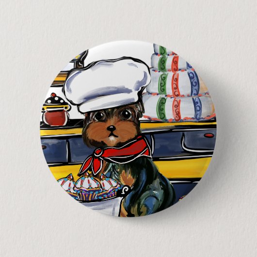 Yorkie Poo Koch Button (Vorderseite)