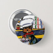 Yorkie Poo Koch Button (Vorne & Hinten)