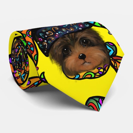 YORKIE POO KRAWATTE (Gerollt)