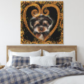 Yorkie Poo Leinwanddruck (Insitu (Schlafzimmer))