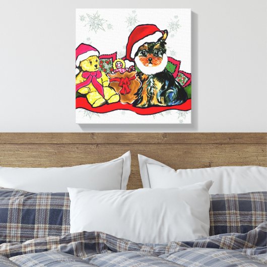 YORKIE POO LEINWANDDRUCK (Insitu (Schlafzimmer))