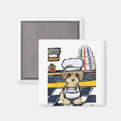 Yorkie Poo Magnet (Vorderseite/Rückseite)