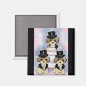 Yorkie Poo Magnet (Vorderseite/Rückseite)