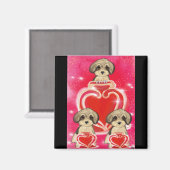 Yorkie Poo Magnet (Vorderseite/Rückseite)