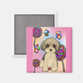Yorkie Poo Magnet (Vorderseite/Rückseite)