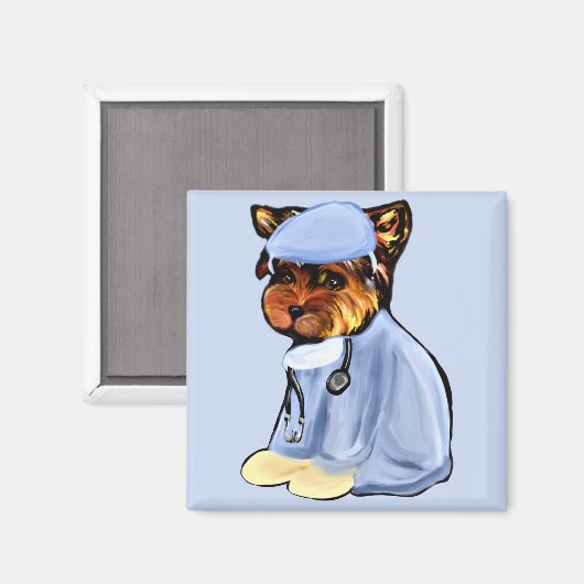 Yorkie Poo Magnet (Vorderseite/Rückseite)