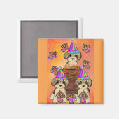 Yorkie Poo Magnet (Vorderseite/Rückseite)