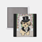 YORKIE POO MAGNET (Vorderseite/Rückseite)