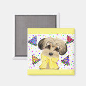 Yorkie Poo Magnet (Vorderseite/Rückseite)