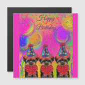 Yorkie Poo Magnetkarte (Vorne/Hinten)