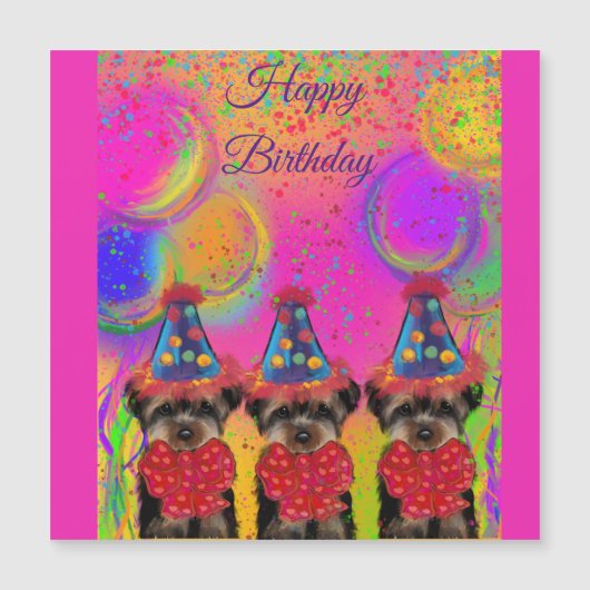 Yorkie Poo Magnetkarte (Vorderseite)