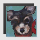 Yorkie Poo Magnetkarte (Vorne/Hinten)