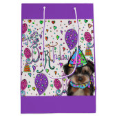 Yorkie Poo Mittlere Geschenktüte (Rückseite)