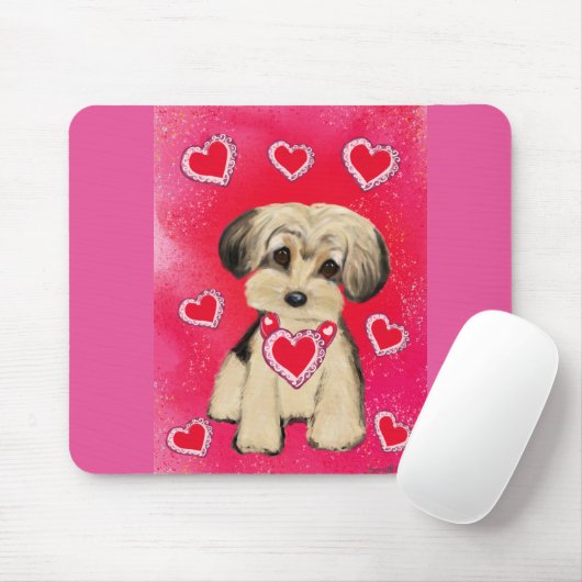 YORKIE POO MOUSEPAD (Mit Mouse)