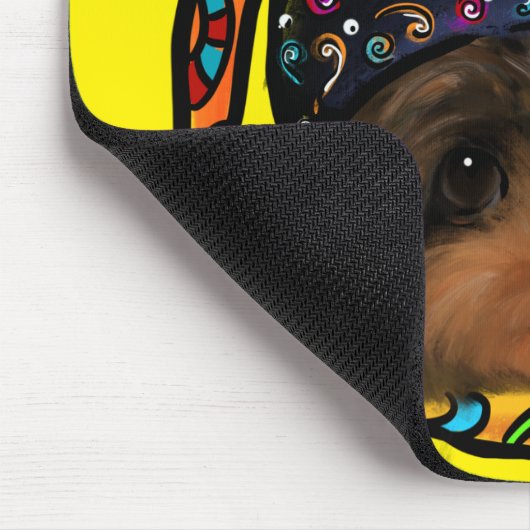 YORKIE POO MOUSEPAD (Ecke)