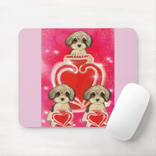 Yorkie Poo Mousepad (Mit Mouse)