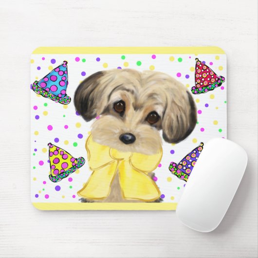 Yorkie Poo Mousepad (Mit Mouse)