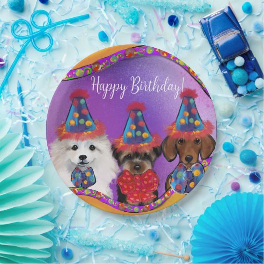 Yorkie Poo Pappteller (Party)