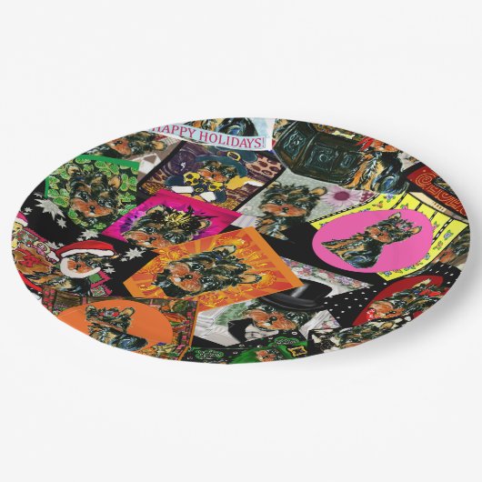 YORKIE POO PAPPTELLER (Schrägansicht)